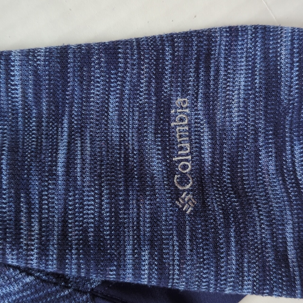 Columbia Sportswear Co. Quarter Zip Striped Long Sleeve Sweatshirt XL Blue - Picture 6 of 14